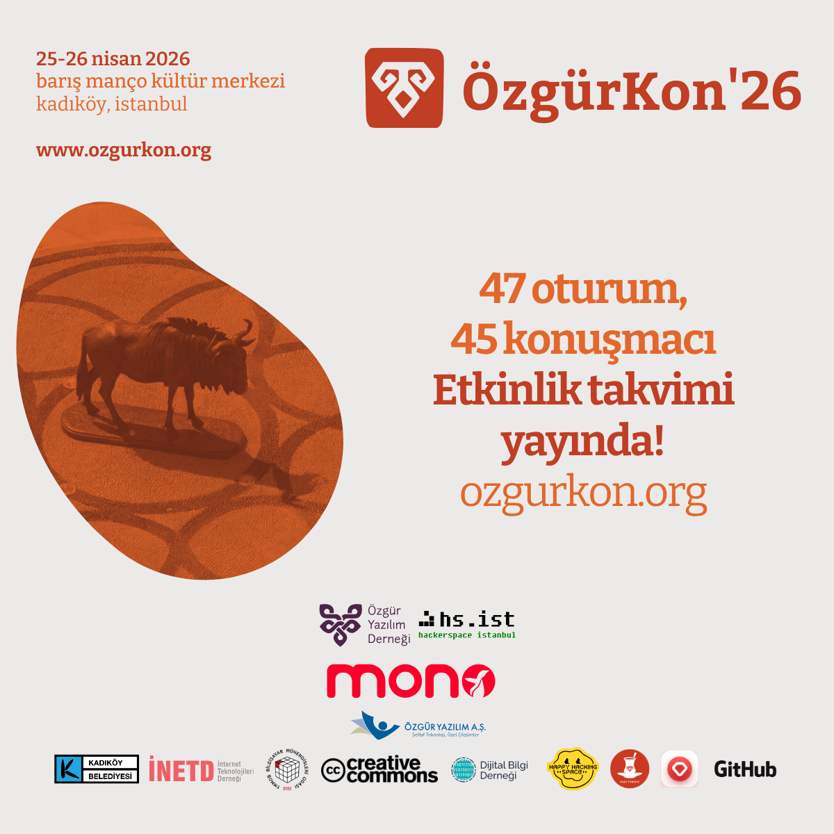 Etkinlik takvimi yayında